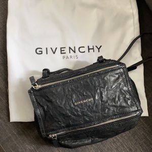 Authentic Black Givenchy Pandora Mini Pepe Crossbody